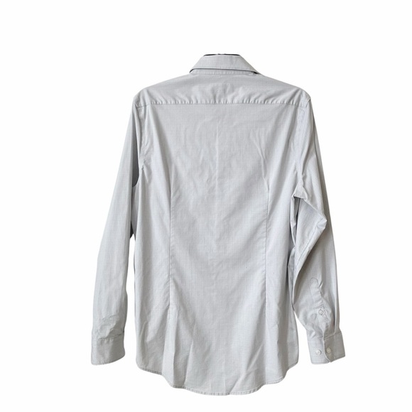 Express 1MX Extra Slim Shirt Men's Size S Gray Cotton Button Up Long Slv Stretch - Picture 4 of 6